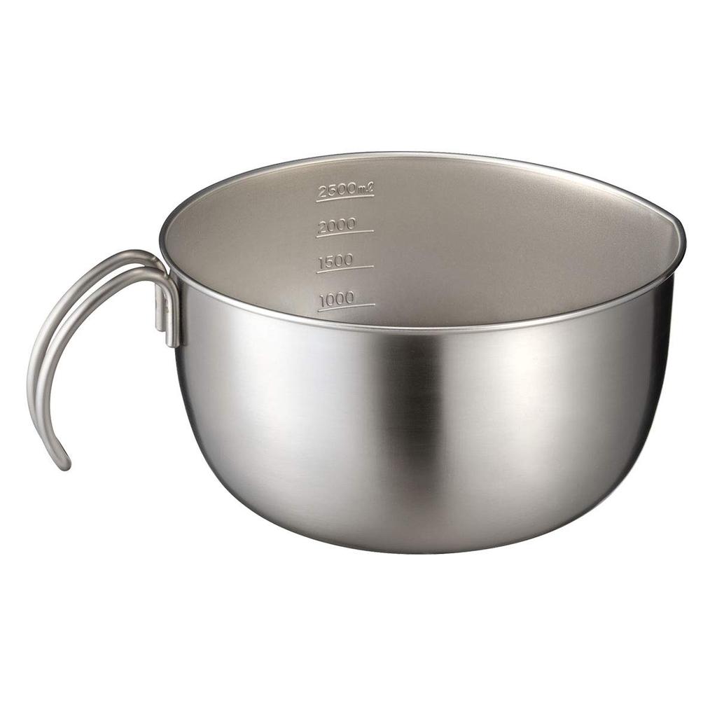 Oaks Raye Made In Japan Mixing Bowl with Handle Silver LS1566