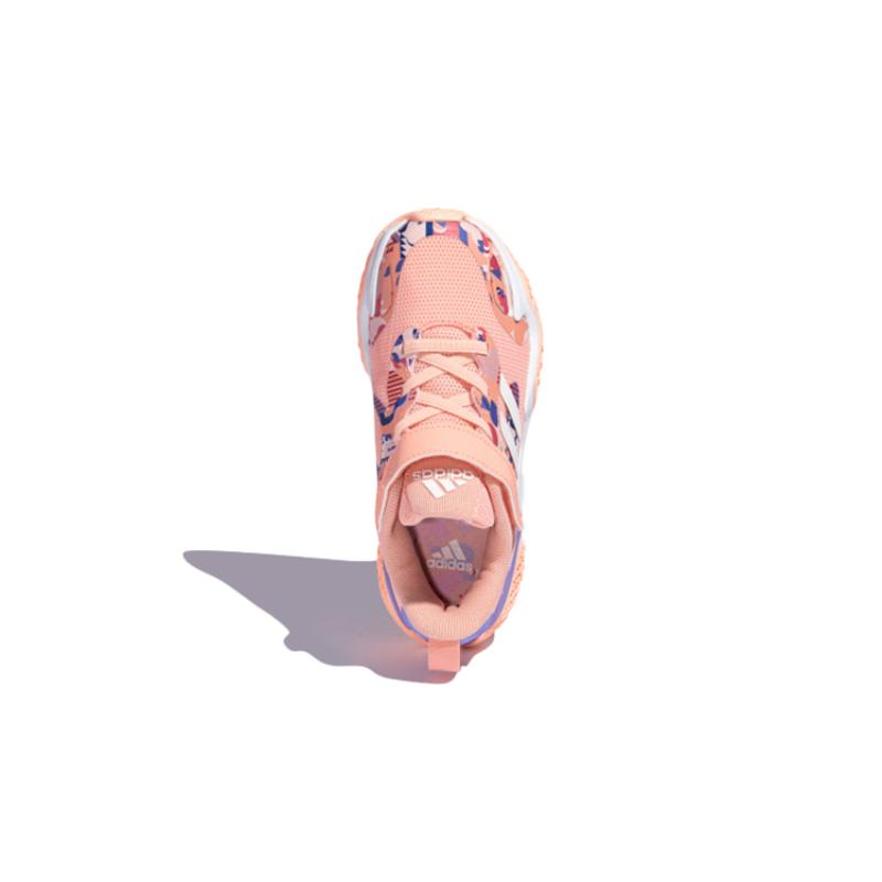 adidas 4Uture Rnr CNY El K Breathable And Slip Resistant Low Top Kids' Running Shoes Pink White Purple Kids' Sneakers FZ4598