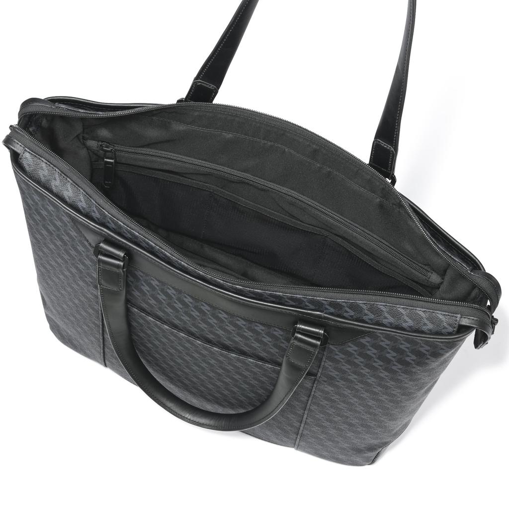 Tote Bag B4 Size Storage inch PC Storage 18L 1260g Black [Zero Halliburton] ZH-Monogram 15.6 No.81524 Men's