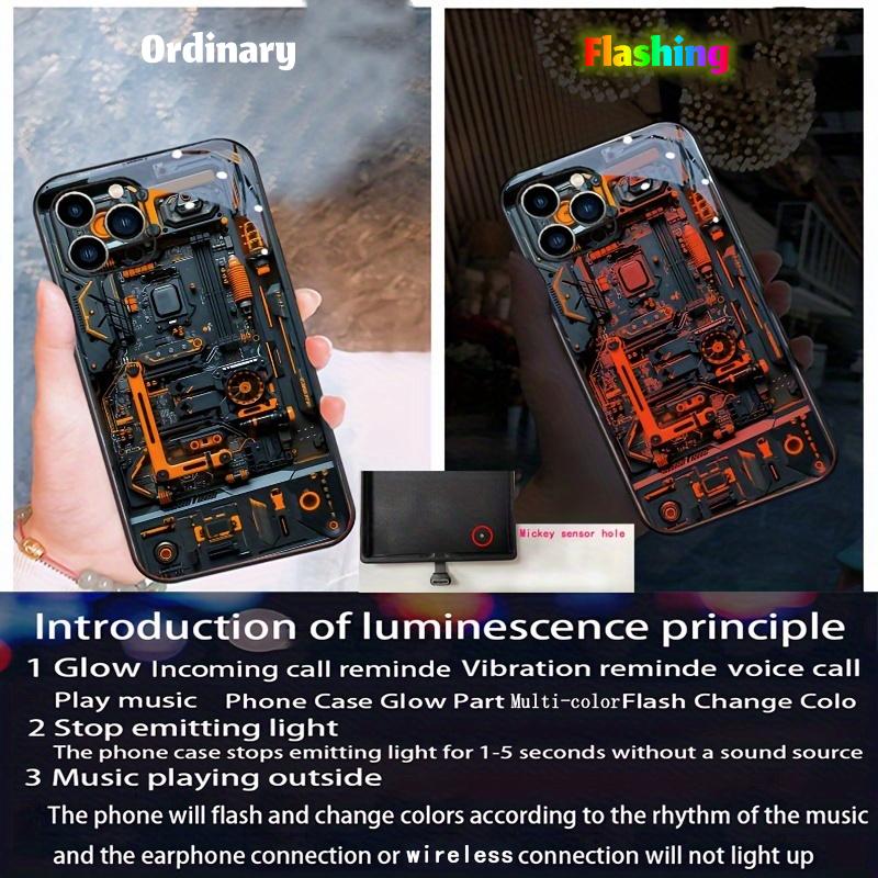Aesthetics Mechanical Luminous Phone Case For Xiaomi POCO X4 X5 X6 X7 14T 13T 12T Pro F6 F4 Pro F7 Pro LED Glow Phone Cover