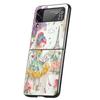 Hard PC Phone Case For Samsung Galaxy Z Flip 7 6 5 4 Black Cover For Galaxy Z Flip 3 Foldable Shockproof Capas Cartoon Girl Bags
