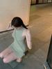 Women's Summer Off-Shoulder Knit Dress - Solid Color, Sexy Slim Fit, Waist-Cinched, Hip-Hugging Short Skirt