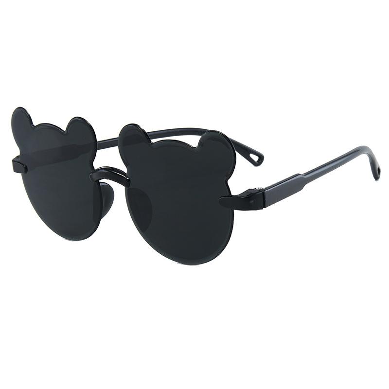 Cute Bear Shape Kids Sunglasses UV400 Protection Rimless Gradient Sun Glasses for Boys Girls Children Outdoor Anti-UV Eyewear