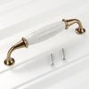 1Pc White Ceramic Door Furniture Handles with Screw European Antique Drawer Pulls Kitchen Cabinet Knobs and Handles Home Decor