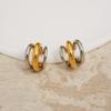 NEW VINTAGE THREE MIX COLOR GYPSY EAR CLIP EARRINGS 2027 Dazan Ins Trendy 18k Pvd Gold Plated Stainless Steel Luxury Jewelry