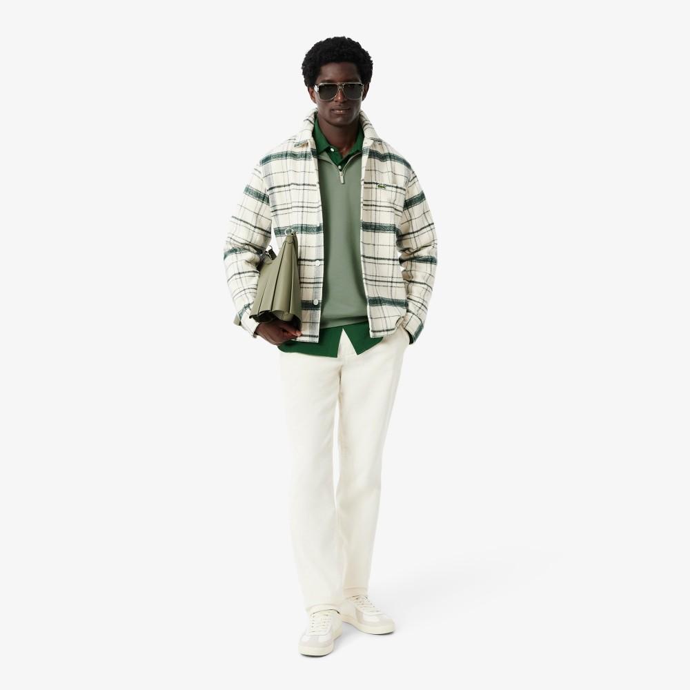 [lacoste] Men's Loose Fit Half-Zip Pullover SH7759-55NS86