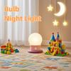 Minimalist Dimmable Bulb Shape Night Light Romantic Portable Bedside Lamp Nordic Style Soft Light Decorative Lighting Bedroom
