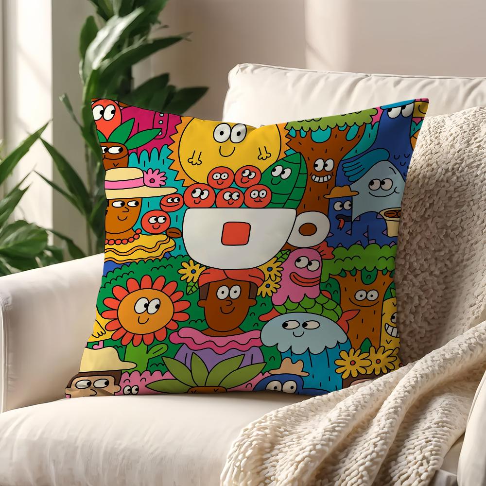 

Aesthetic N-Nina Dzyvulska Christmas cushion cover Pillow Cover Home Sofa living Decoration Room Office Car Nordic Simplicity 12x12Inch