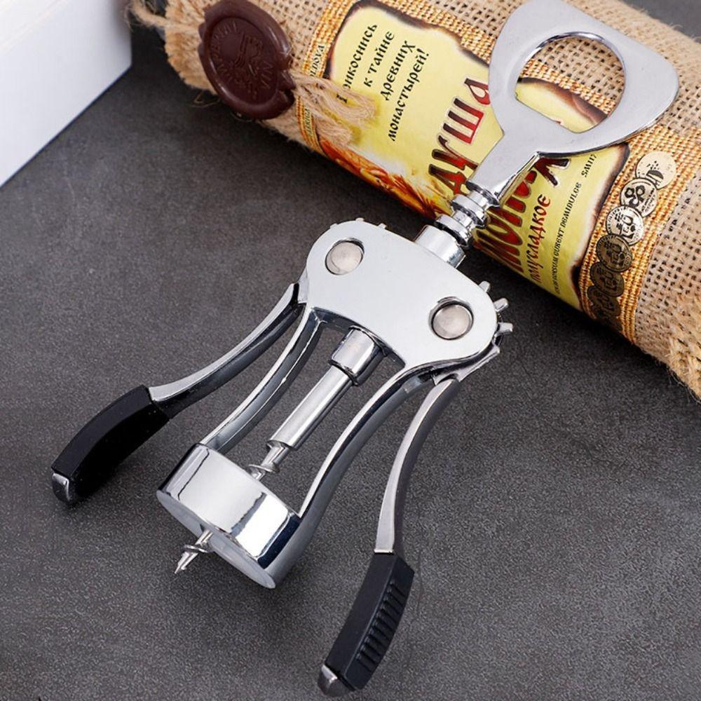 2 in 1 Bottles Opener Spring Loaded Wine Bottles Cork Remover Multifunctional Wine Corkscrew  Bars