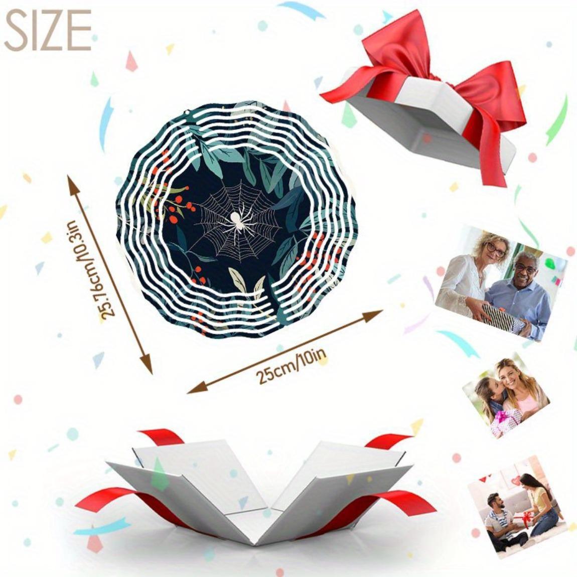 

Металлический ветряной спиннер, садовый декор, уличные подвесные колокольчики для патио, рождественское украшение на День благодарения, не требует питания, простая установка