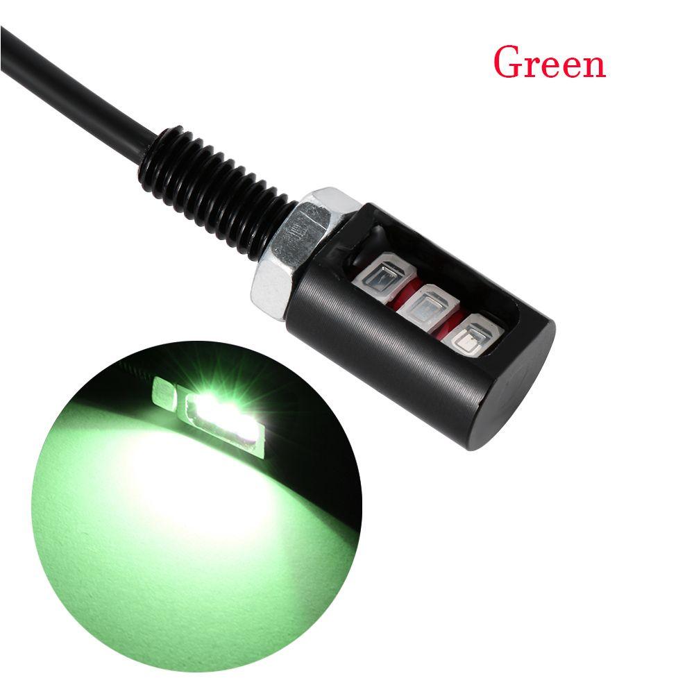 2Pcs New Screw Bolt Auto Lamp 3 LED License Number Plate Car Motorcycle Light