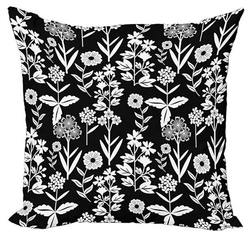 Home Decor Black and White Floral Botanical Pillow Covers Pattern Cushion Cover Suitable for Sofa Bedroom Car Pillow Cover