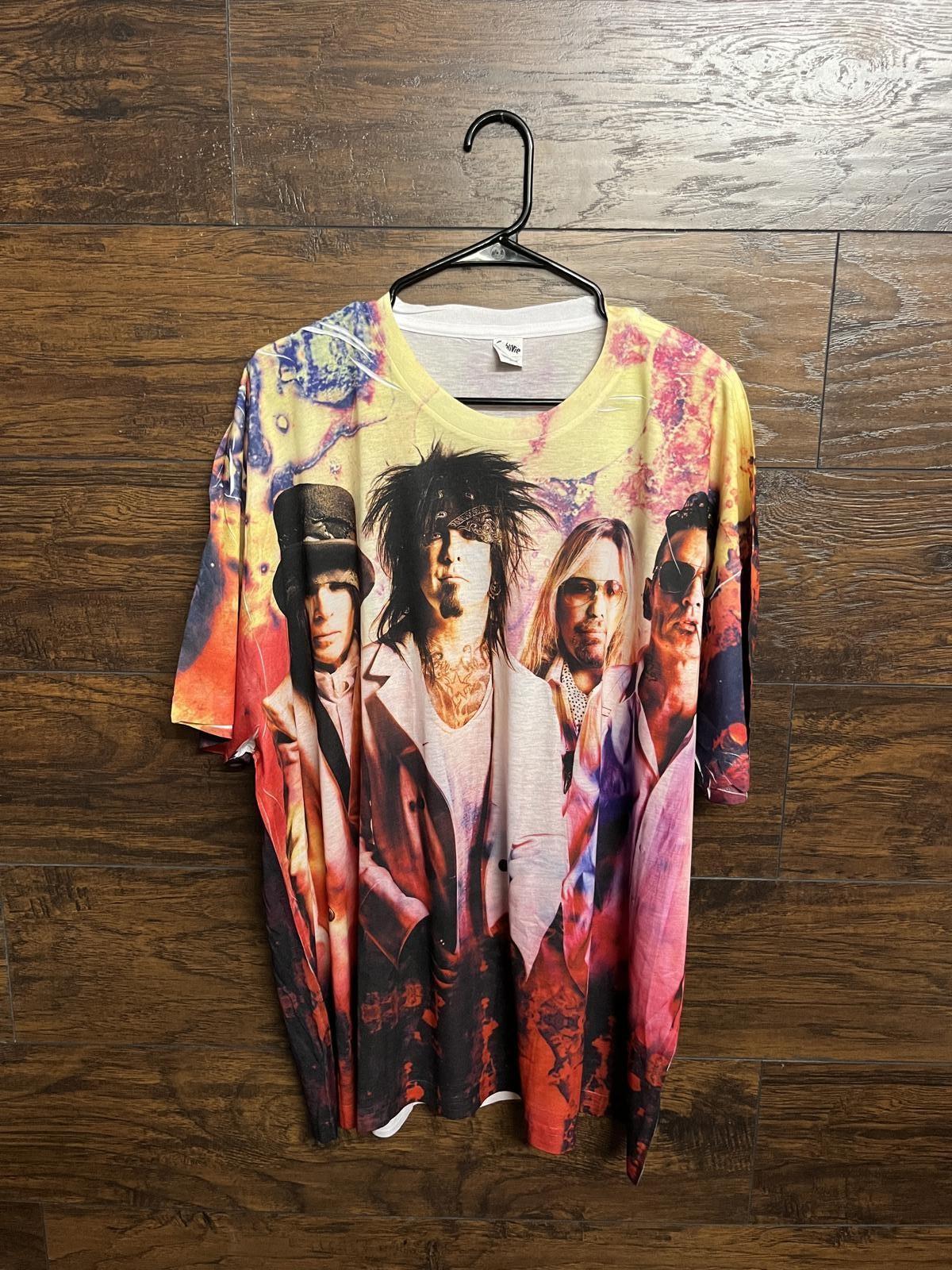 Motley Crue AOP T-shirt The Final Tour 2014-2015 Shirt 3XL XXXXL