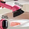 Plastic Material Dish Brush With Detergent Dispenser Pot Brush Scrub Brush  Cookware Cleaning