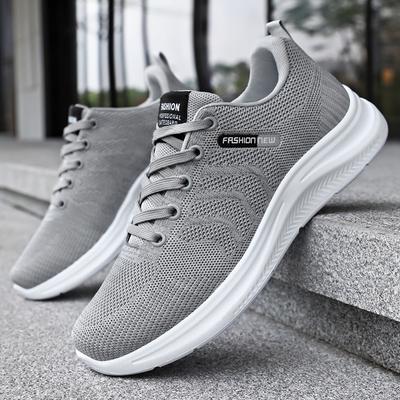 Herenschoenen sportschoenen zomer nieuw ademende mesh schoenen vetersluiting veelzijdig heren enkele schoenen zachte zool geen vermoeide voeten hardloopschoenen