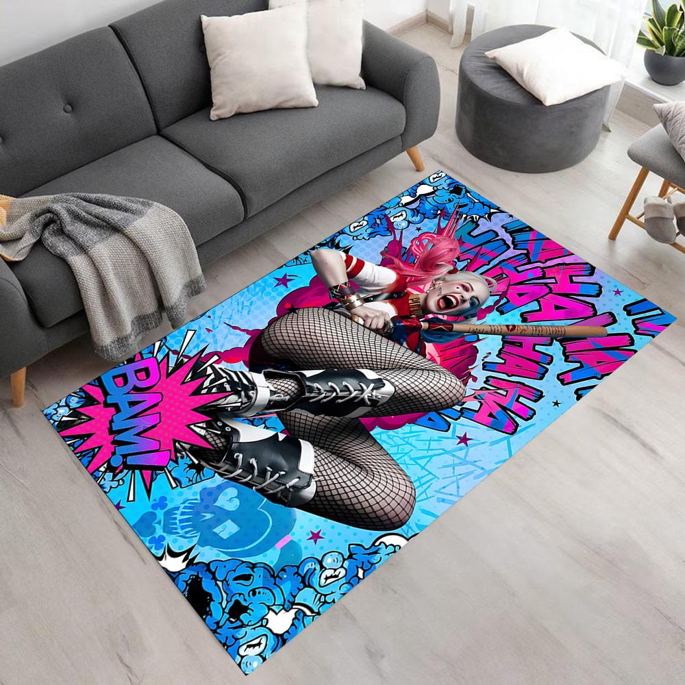 Harley Quinn's Chaos Carpet Suitable for Study room Hallway Dining Room Entryway Anti-slip Rug Office home decor Wedding Party Gift
