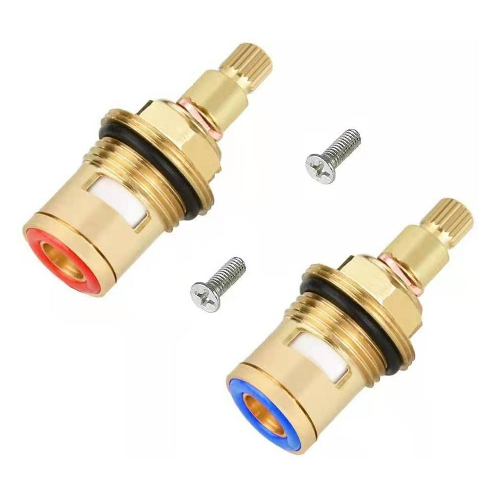 1/2Pcs Replacement Tap Valve Brass Ceramic Disc Cartridge Household Anti-clockwise Cartridge Ceramic Disc Inner Faucet Valve