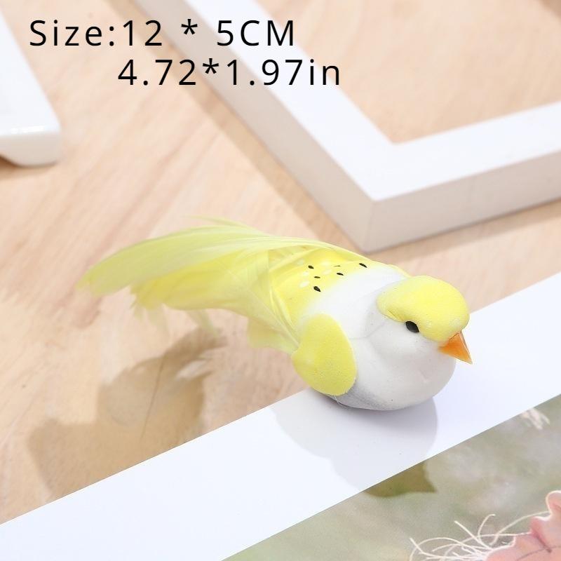 12pcs/box Simulation Artificial Bird Gardening Home Bird Ornament Decoration