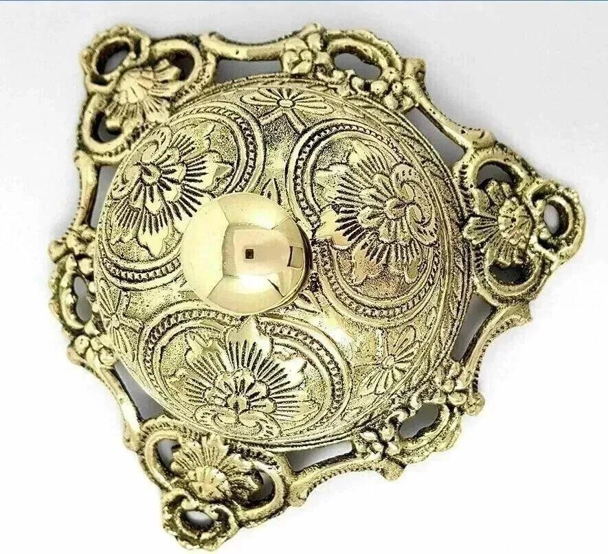 Antique Vintage Brass Ornate Hotel Counter Bell Service Nautical Designer Bell