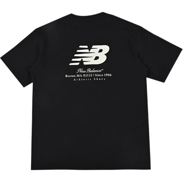 New Balance T Shirts Men's Black Crew Neck Moderate NEF31311-BK