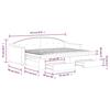 VidaXL Daybed with Trundle and Drawers Dark Grey 80x200 Cm Fabric 3197580