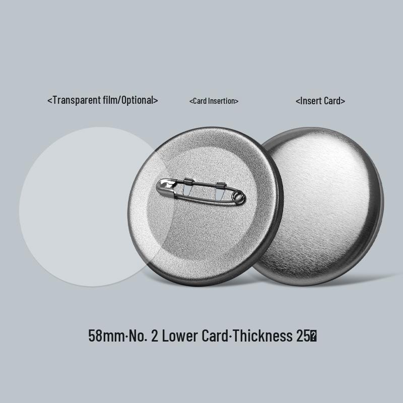 58mm Frosted Thick Tinplate Pin-back Badge Making Kit