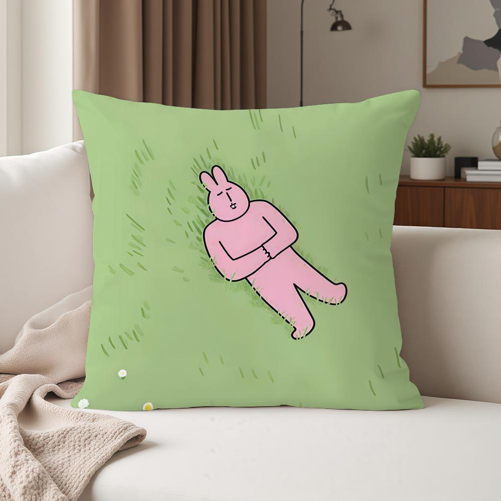 Funny Cartoon My Friend Rrabbit Pillow Case Suitable For Bedrooms Living Rooms Cars Home Decoration