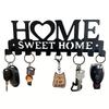 1pc Home Love Shape Key Chain Wall Mounted Entrance Organizer Rack with Hooks, No Drilling, Suitable for Living Room Home Decoration