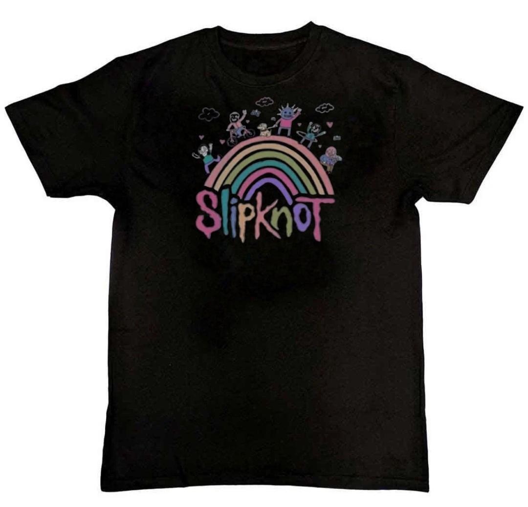 Slipknot Band Tour 2022 Cute Rainbow Graphic Print T-Shirt S