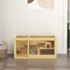 Small Animal Cage/gnawing Cage, Fir Wood, Including Accessories and Water Bottle, 100 X 50 X 50 Cm, Natural