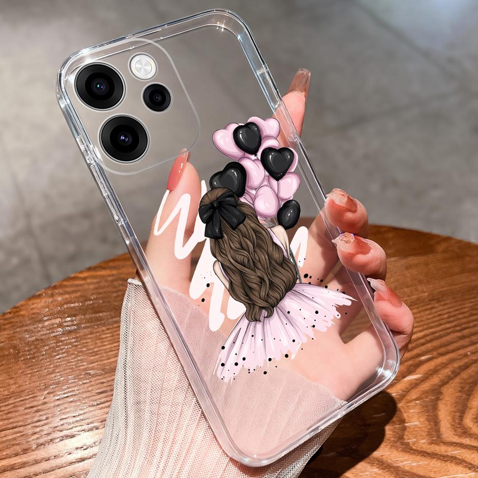For OPPO Reno 15F 15 Pro Cases Brilliant Flower Kitten Fall Prevention Portable Clear Back Cover For reno15pro reno15f Funda
