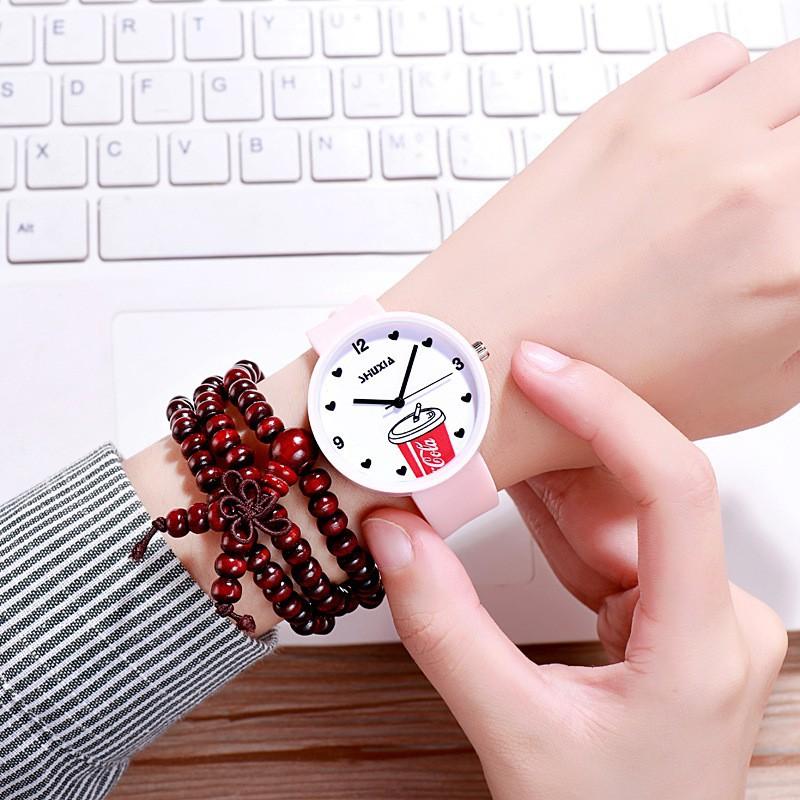 Jelly Boys And Girls Retro Harajuku Hipster Simple Dial Fashion Watch Candy Color Trendy Literary Watch