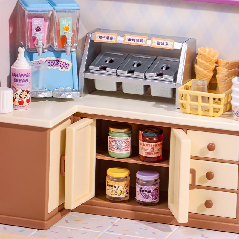 Rolife Super World Collection Summer Ice Cream Encounter, Ice Cream Shop Building Blocks 152pcs DW018 DW018X