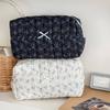 Floral Cotton Makeup Bag With Breathable Design For Daily Use