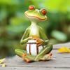 Resin Frog Statue Creative Miniatures Figurine Crafts Animal Sculpture  Rockery
