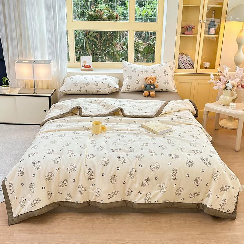 2026 New Printed Quilt Skin-friendly Air-conditioning Quilt Single Double Summer Cool Quilt Spring and Autumn Beding Bed Cover Thin Quilt