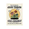You're Definitely a Funny Poster with Retro Fungi from the '70s, Fancy Hippies, Ball, Dancing Frogs, Canvas, Painting, Wall Art Photography