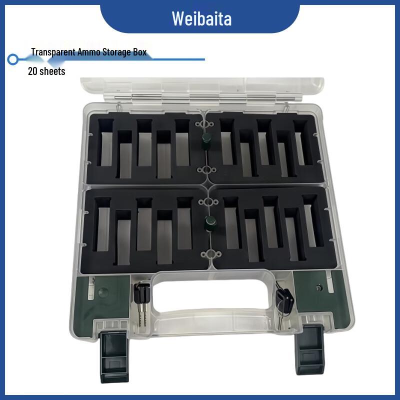 Weibaida Portable Dual-Lock Ammo Storage Box