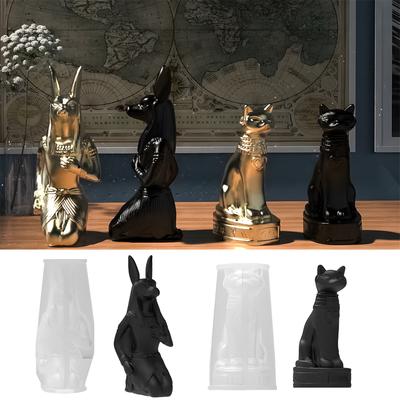 Creative Silicone Candle Mold 3D Cats/Dog Shape Ornament Moulds Silicone Craft Molds Silicone Texture for Crafting
