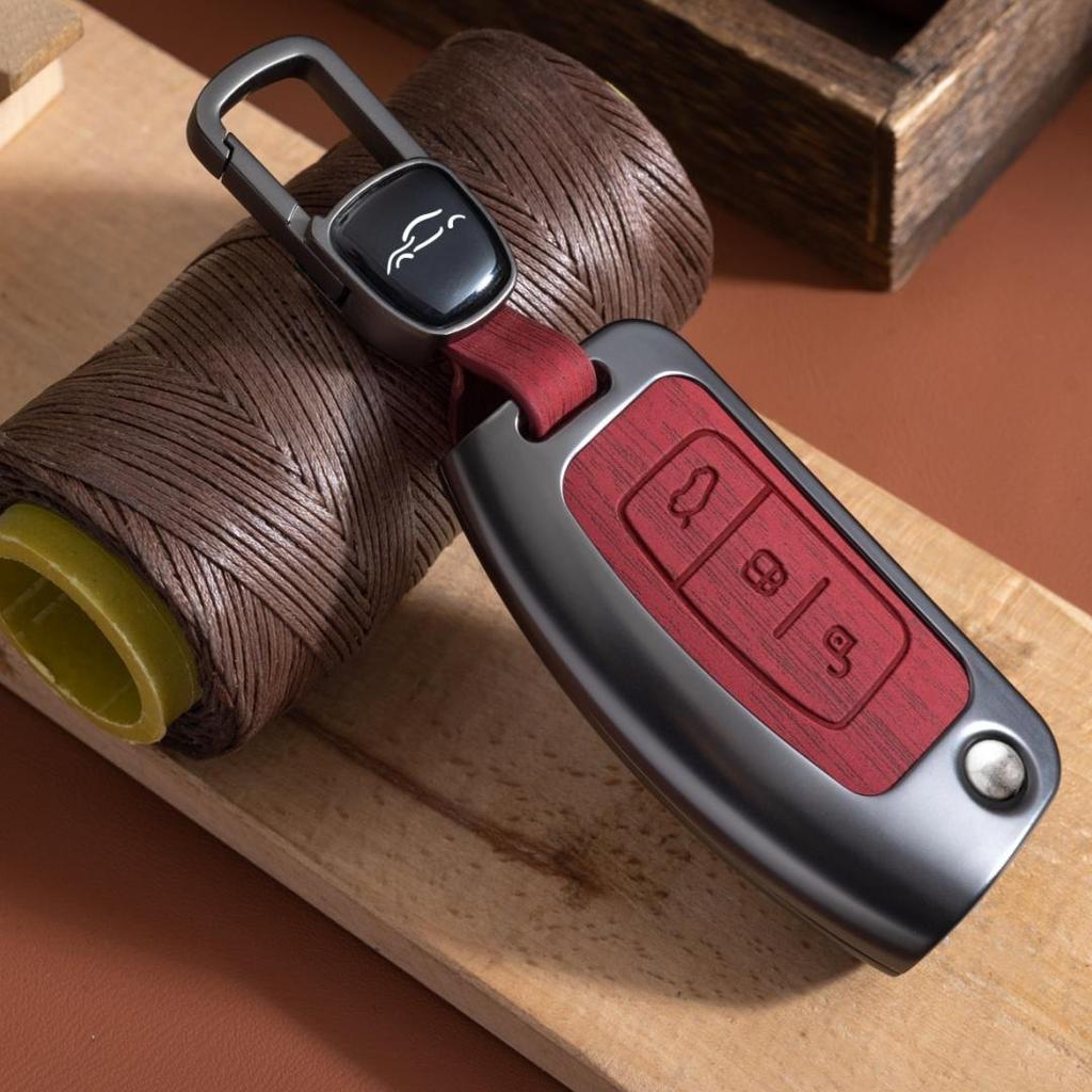 Shell Fob Metal Car Folding Key Case Holder Full Cover For Ford Focus 2 Falcon Escape Galaxy Kuga B-Max C-Max Ecosport Fiesta