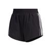 Urban Bottom Text Print Striped Training Shorts Women Bottoms Black FT2868