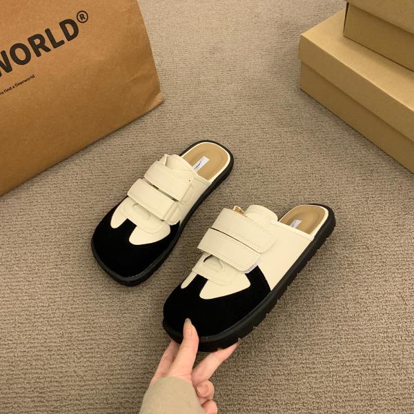 

Модная обувь Женские тапочки Пантофли Закрытый носок Лоферы Мягкие Летние 2025 Плоские Ретро Шлепанцы Обувь Женские тапочки Слиперы Женские 35