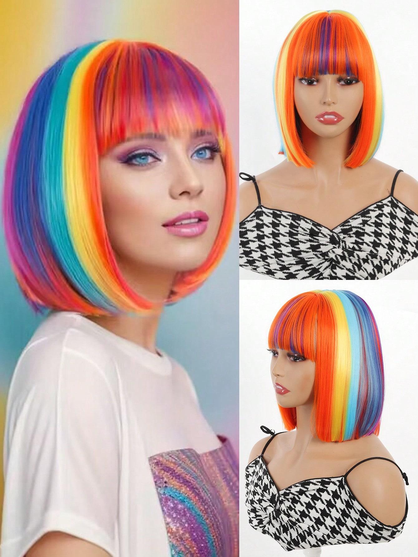 

Синие чернила 14-дюймовые синтетические накладные волосы Лолита женские короткие кудрявые парики для вечеринки, Хэллоуина, косплея, парик из высококачественных синтетических волос 12inch