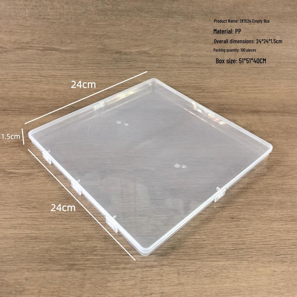 Transparent Ultra-Thin 1.7cm Rectangular Jewelry Box with Lid