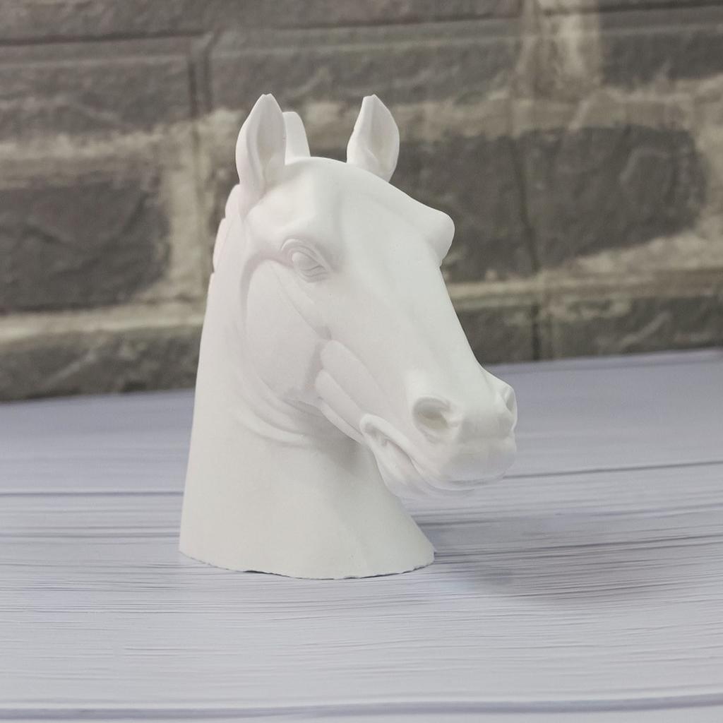 Silicone Mold for Horse Head Sculpture Home Decoration Gypsum Plaster Cement Desktop Ornament Mould Jewelry Making Tool