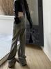 American 2000s Vintage Cargo Jeans Women High Waist Vintage Y2k Harajuku Denim Trousers Female Retro Fashion 90s Casual Wide Pants