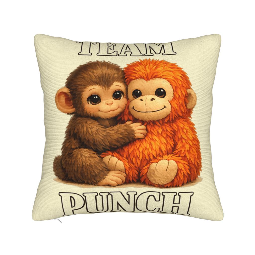Baby Monkey Punch Cute Cuddly Little Love Pillowcases  Novelty Pillow Case For Sofa Bedroom Home Decor Soft Pillow Cover