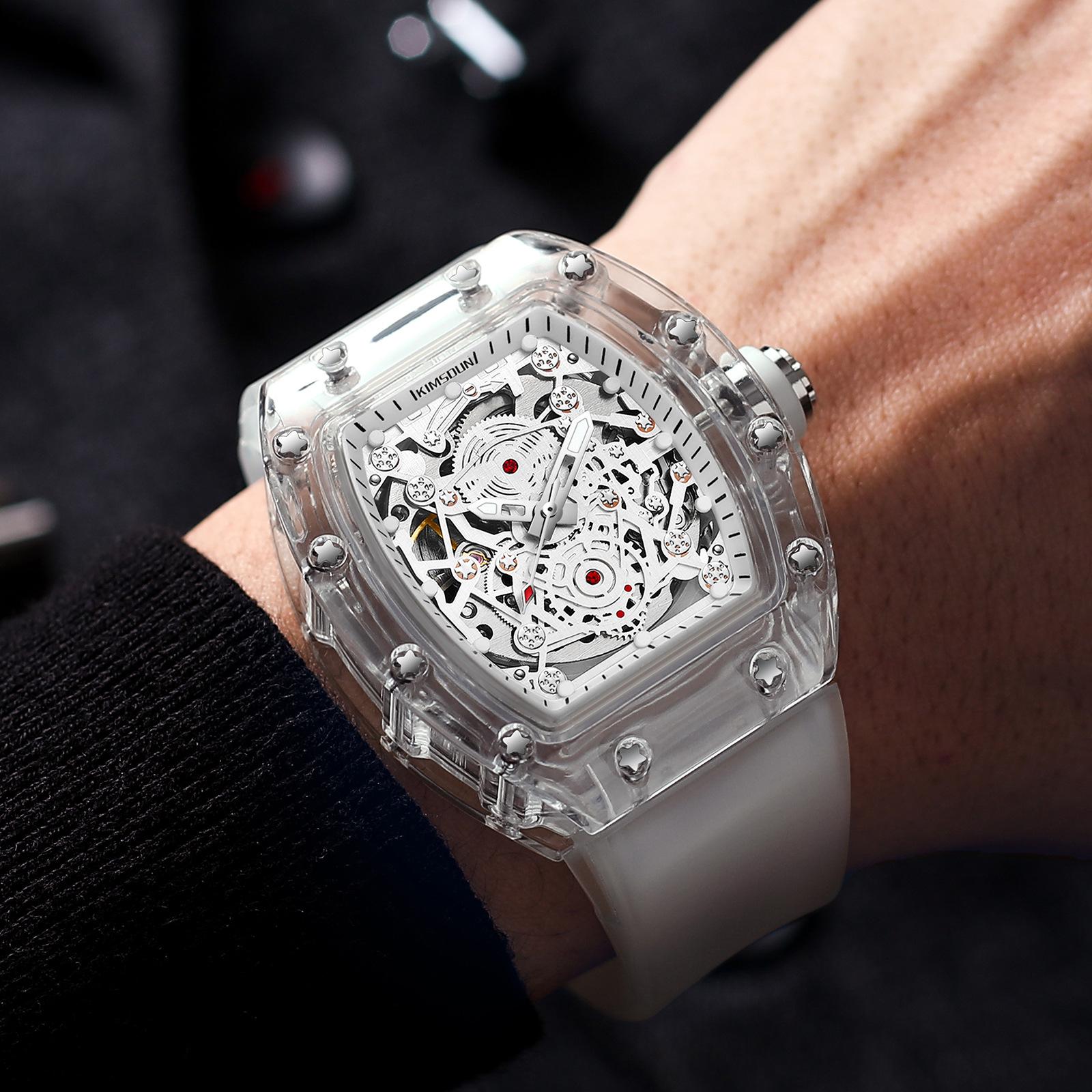 

Hollow Automatic Mechanical Watch Men s Watch Fashion Barrel Miller