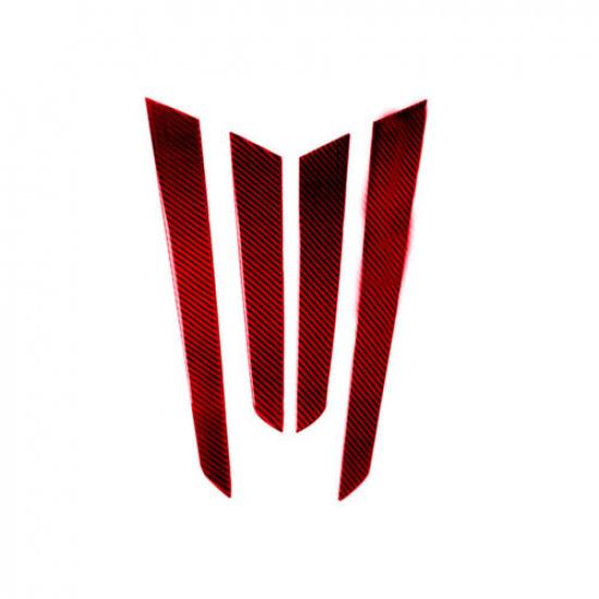 Red Carbon Fiber Interior Door Panel Cover Trim For Mercedes-Benz C-Class W204