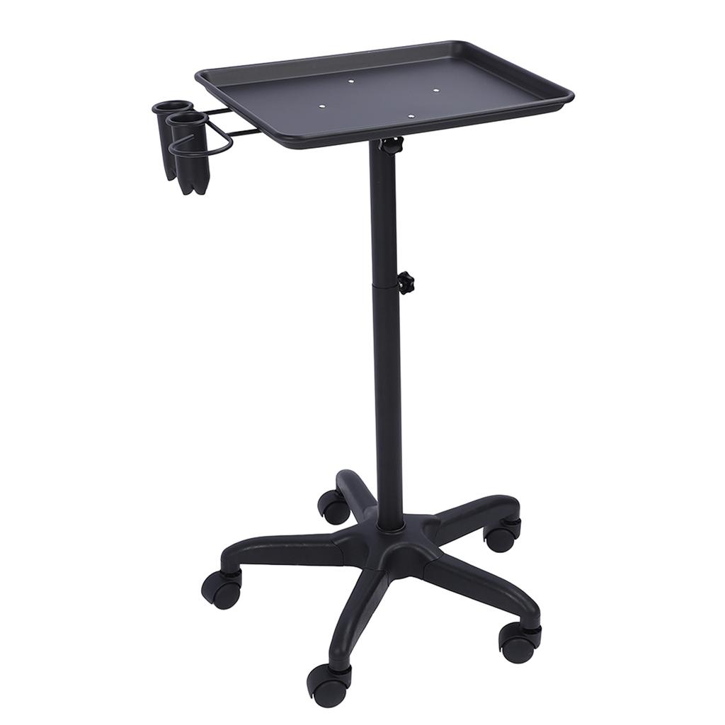 Aluminium Hair Salon Instrument Tray Adjustable Height Trolley Beauty Tools